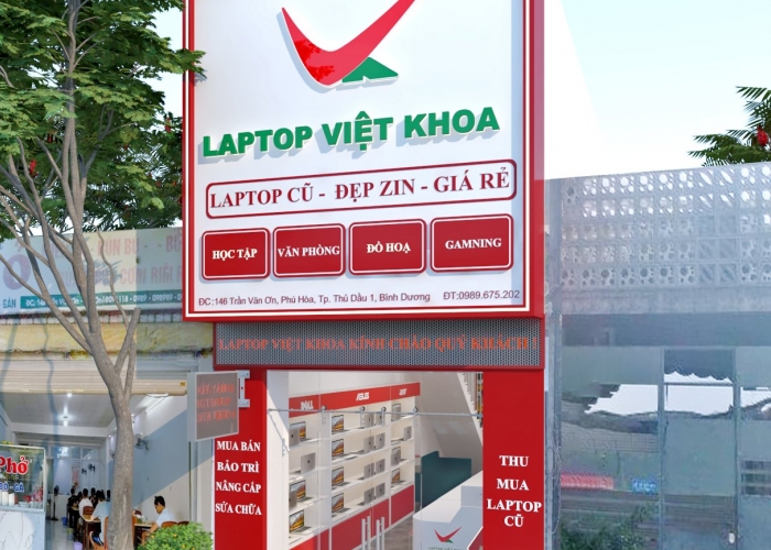 Thiết kế shop laptop Việt Khoa